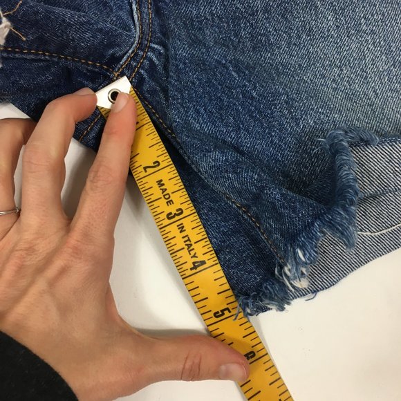 Levis 501 CT Cutoff Selvedge Jean Shorts Meas. 30" - Picture 8 of 10